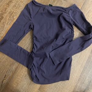 wild fable Off-Shoulder Long Sleeve Top - Navy Blue